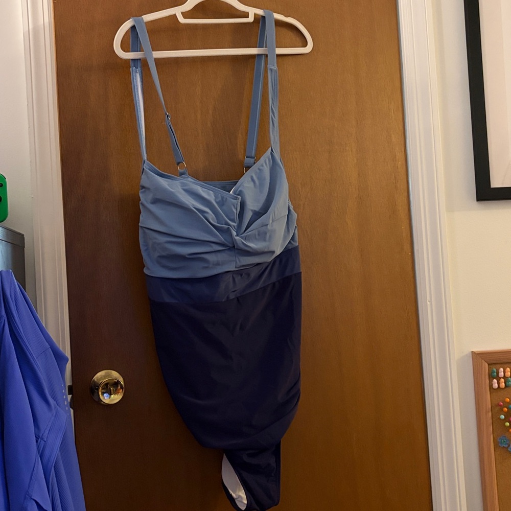 Blue Block Bloomchic One Piece Bathing Suit